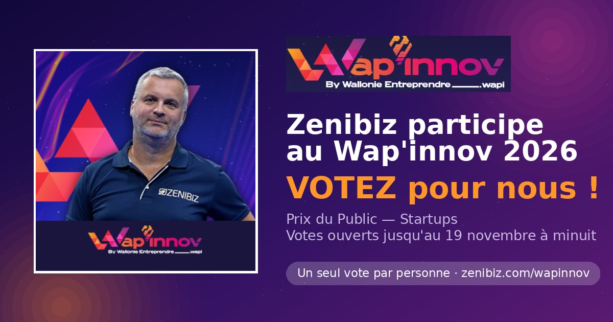 Wap'innov 2026 : Zenibiz est finaliste du Prix du Public — votez pour nous !